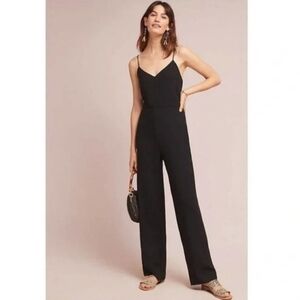 Anthropologie Essential Slim Black Jumpsuit
